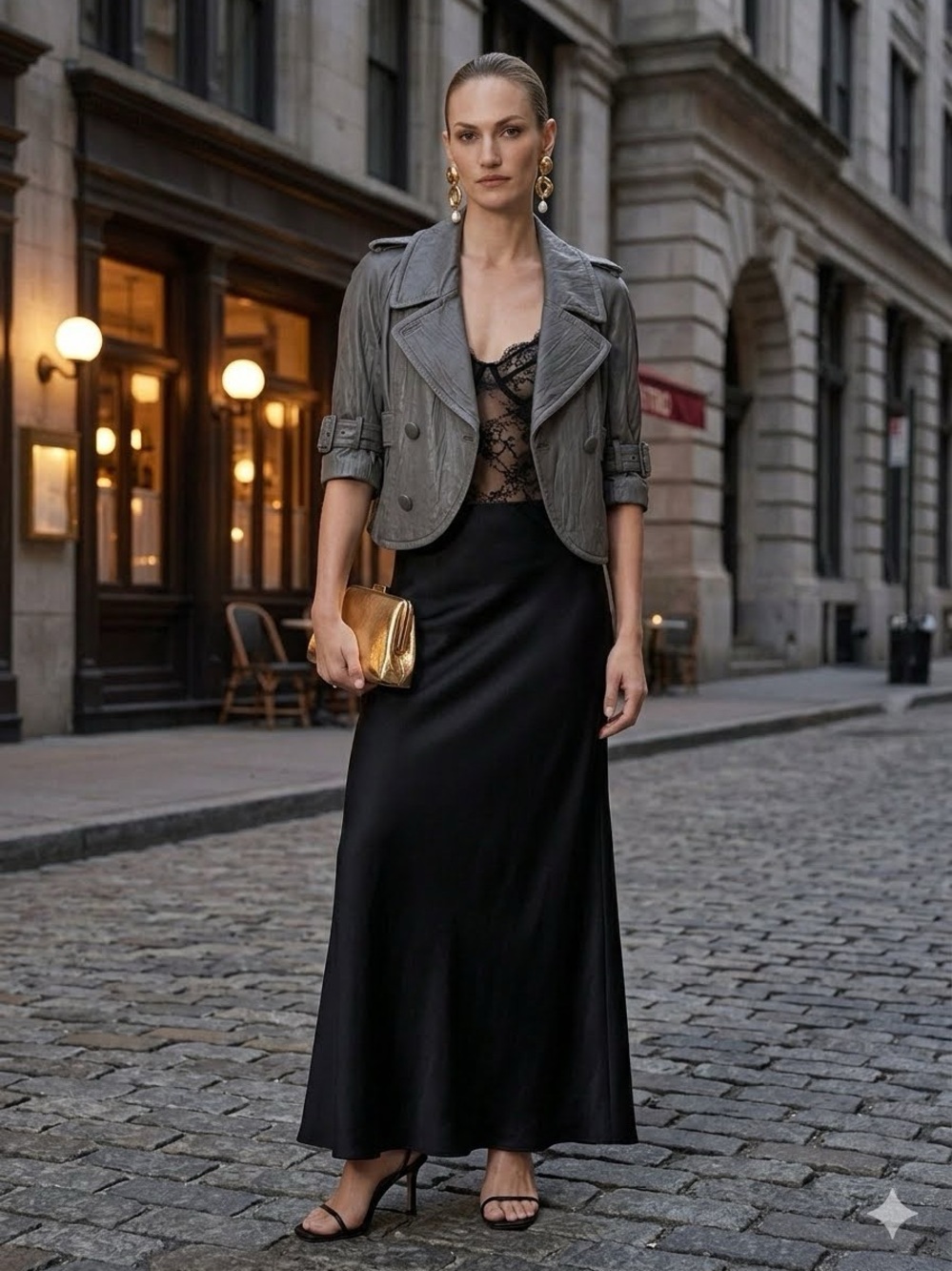 Bebe leather trench jacket